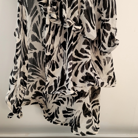 ALEXIS x Target Botanical One Shoulder Ruffle Maxi Dress Asymmetrical Size M - Picture 9 of 13
